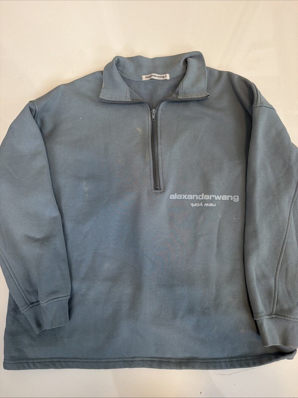 Alexander Wang Blue Half Zip Sz S